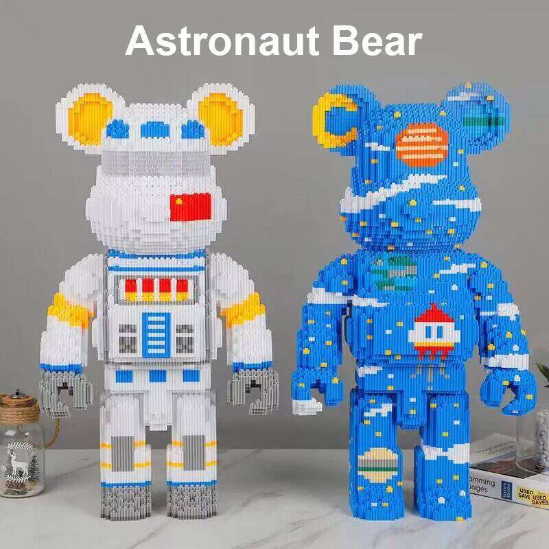 Violence Building Block Toy Height Lovely particles DIY Assembly Painting Bear 3D Model Children's Toys Birthday Xmas Gift Z260305