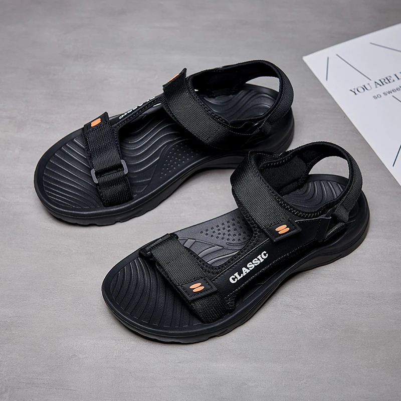 Outdoor Wadable Sandals Man Arch Support Yoga Mat Insole Gladiator Open Toe Summer Beach Slippers Antiskid Durable Flat Men Shoe 260304