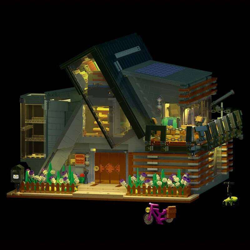 3832Pcs The Lambda House Building Blocks Model MOC Modular City Architecture Bricks Street View Sets Kid Toy for Childrens Gifts Z260306