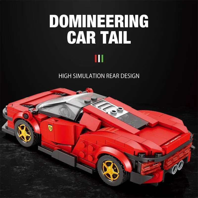 Super Sport Building Blocks City Speed Vehicle Car Model Bricks Desktop Ornaments DIY Assembly Toys Holiday Gift For Kids Z260305