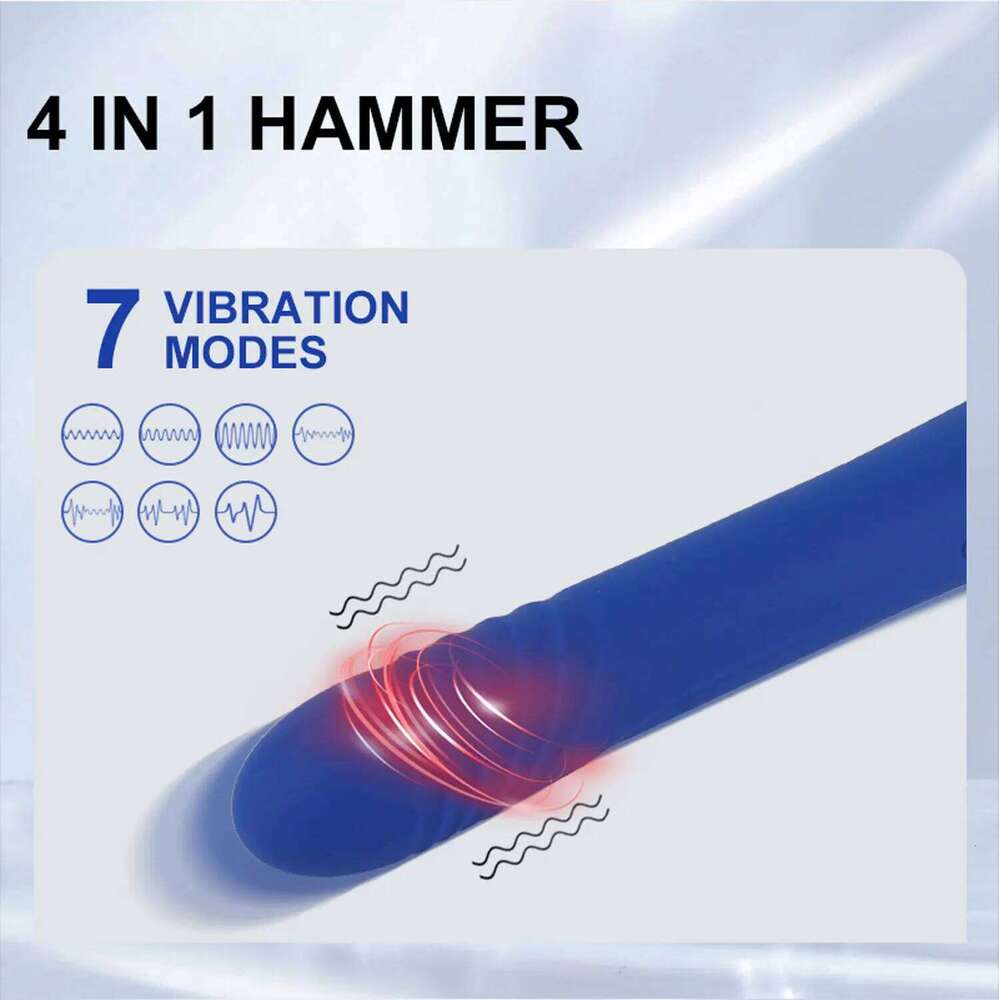 Multifunctional Hammer Vibrator G Spot Stimulation Sex Machine Waterproof Nipple Clitoris Sucking Female Masturbator Rechargable W260305