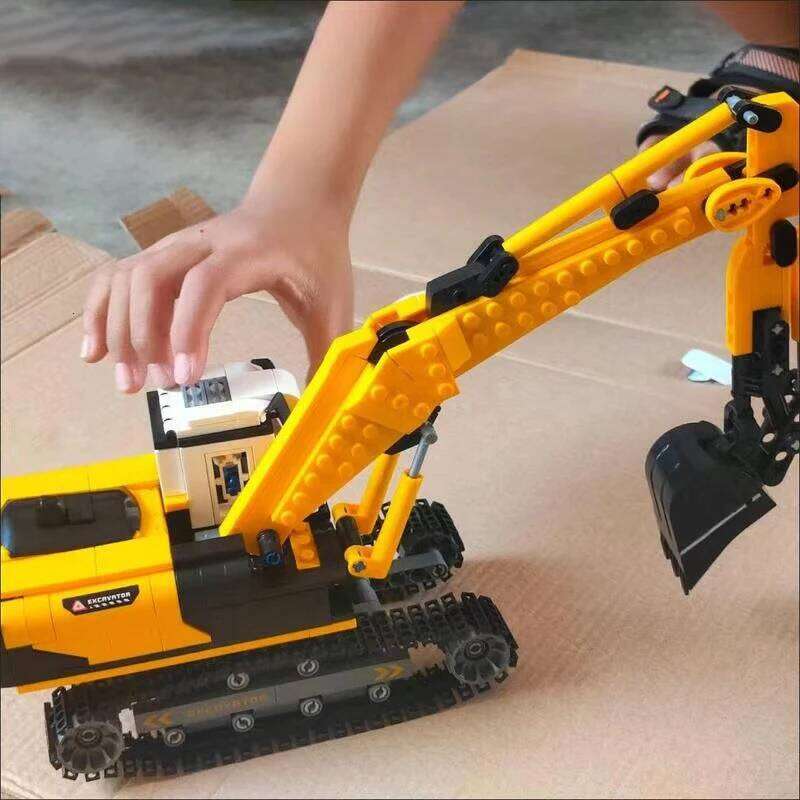 Engineering Trucks Building Blocks Vehicles Excavator Bulldozer Crane Car Bricks City Construction Boys Toys for Childrens Gifts Z260306