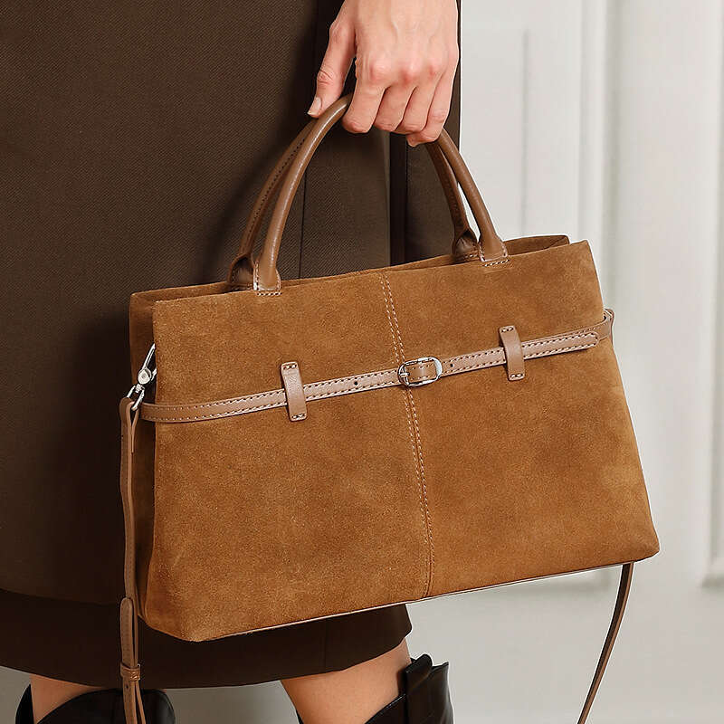 Luxury Shoulder Bags Totes Hobo Tote Suede Large Capacity Handbag Relaxed Genuine Leather Commuter Single Crossbody Bag For Women SENYY