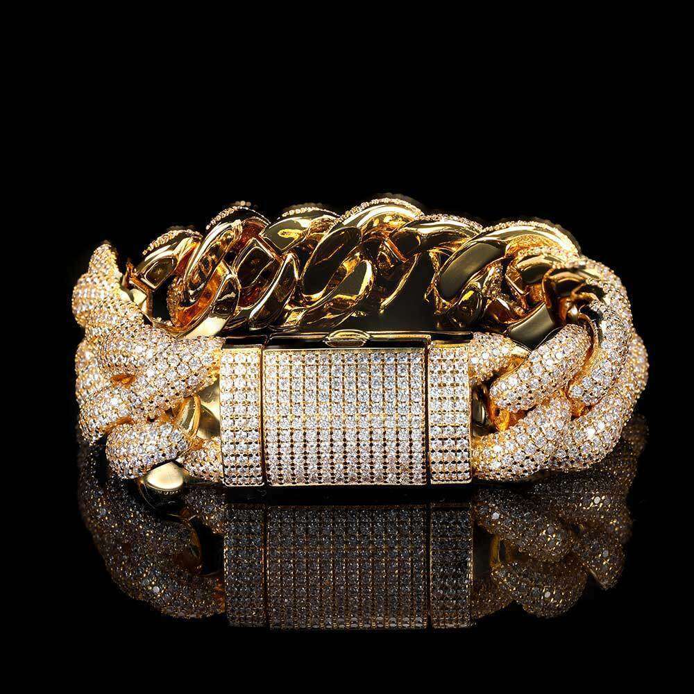 Cross-Border European and American New Hip-Hop High-Quality Five-Row Full Diamond Cuban Bracelet Flip Clasp Jewelry Hip Hop