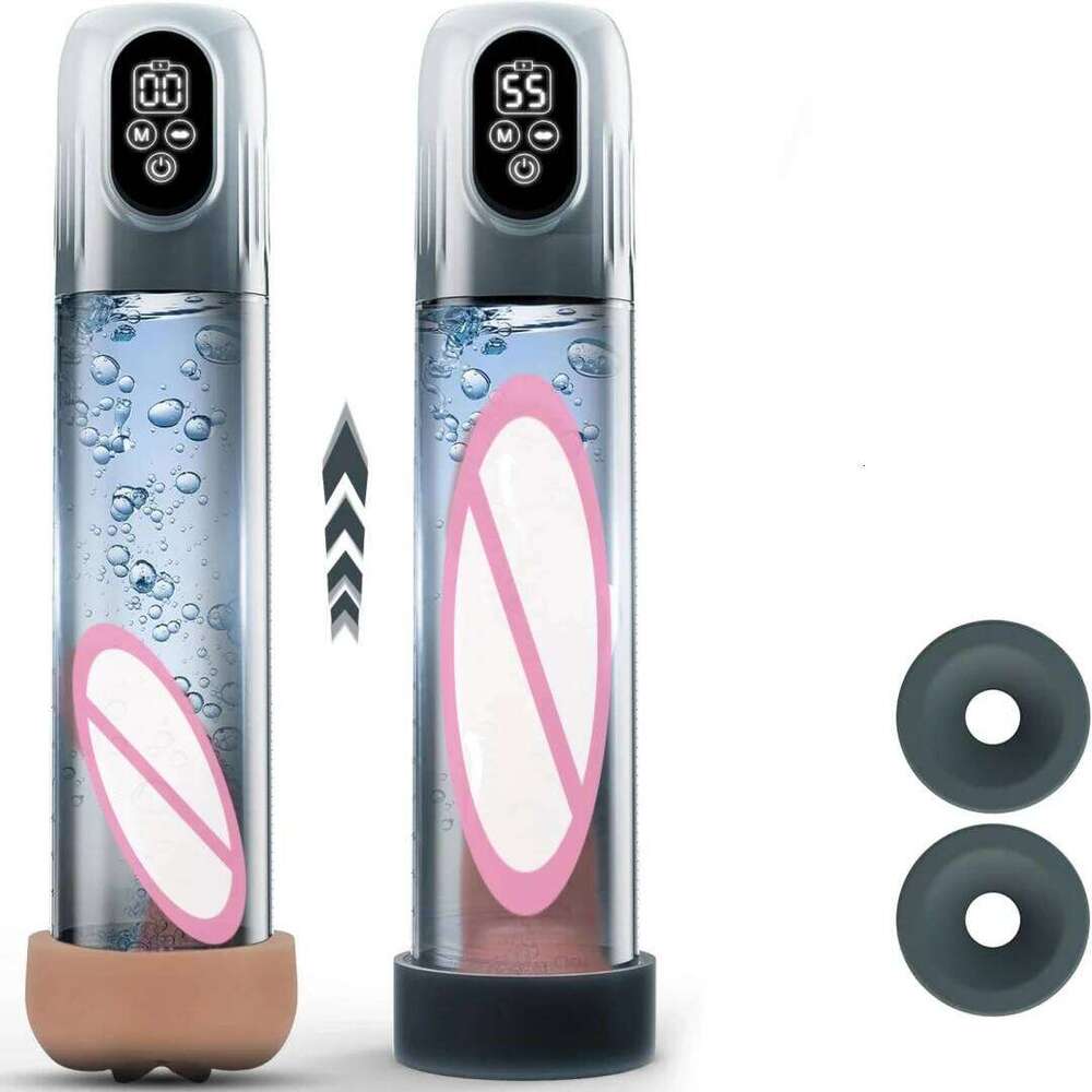 LCD Electric Penis Automatic Male Masturbator Vacuum Pump with 4 Training Pressure & 5 Suction Modes Adult Sex Toy for Men W260305
