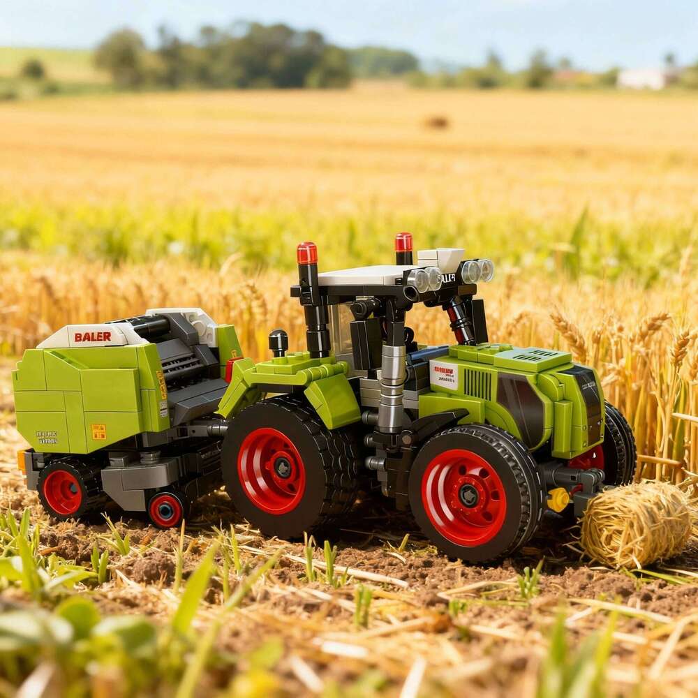 City Classic Old Fashioned Car Building Block Walking Tractor Truck Brick DIY Toys for Children Boys Z260306