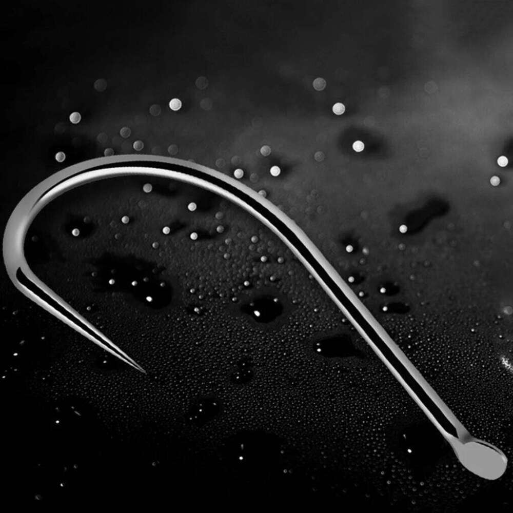 30Pcs fishinghook Titanium Alloy Carp Hook Barbless Saltwater Fresh Water Fishing Hooks non-barb fishhooks Y260305