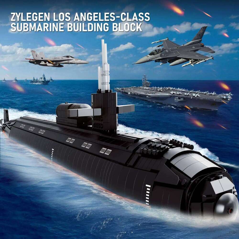 2988Pcs SSN-688 Nuclear Submarine Warship Blocks Model Military Battleship Building Toys Kits Gifts for Boys and Teens Z260306