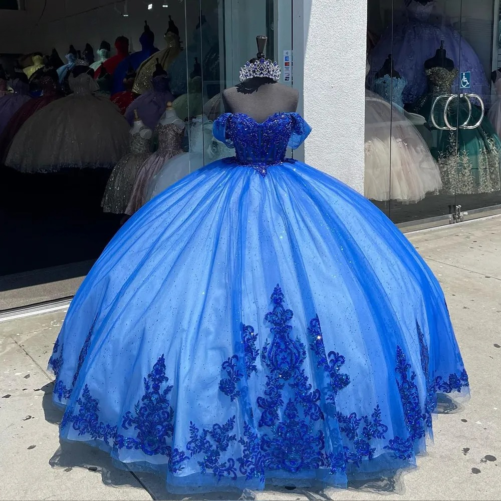 2026 Off Shoulder Sleeves Sweetheart Ball Gown Quinceanera Dresses Beading Pearls Appliques Lace Prom Evening Party Pageant Birthday Gowns Uniquisite 