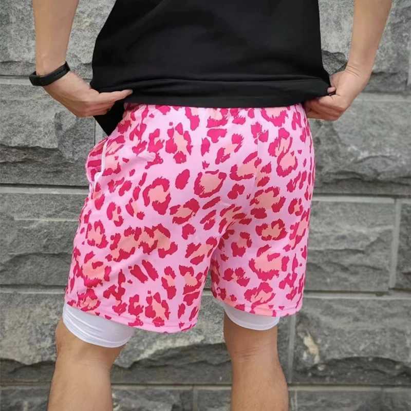 2024 Sport Shorts Heren Sportkleding Dubbeldeks Hardloopshorts 2 In 1 Strandbroek Zomer Gym Fitness Training Jogging Korte Broek X260306