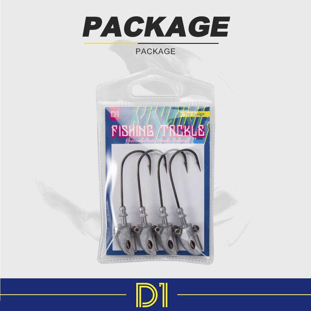 D1 New Zinc Alloy Hook 7g 10g 14g 21g Head Jig Weight Strong and Sharp Fishing Tackle of Environmental Protection Materials S260305