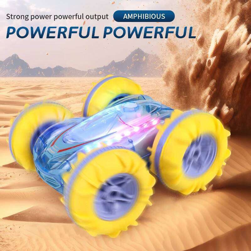 RC Car Gesture Sensing Rolling 2.4G light Amphibious Remote Control Vehicle Double Sided Stunt Waterproof Children Toys for Kids C260305