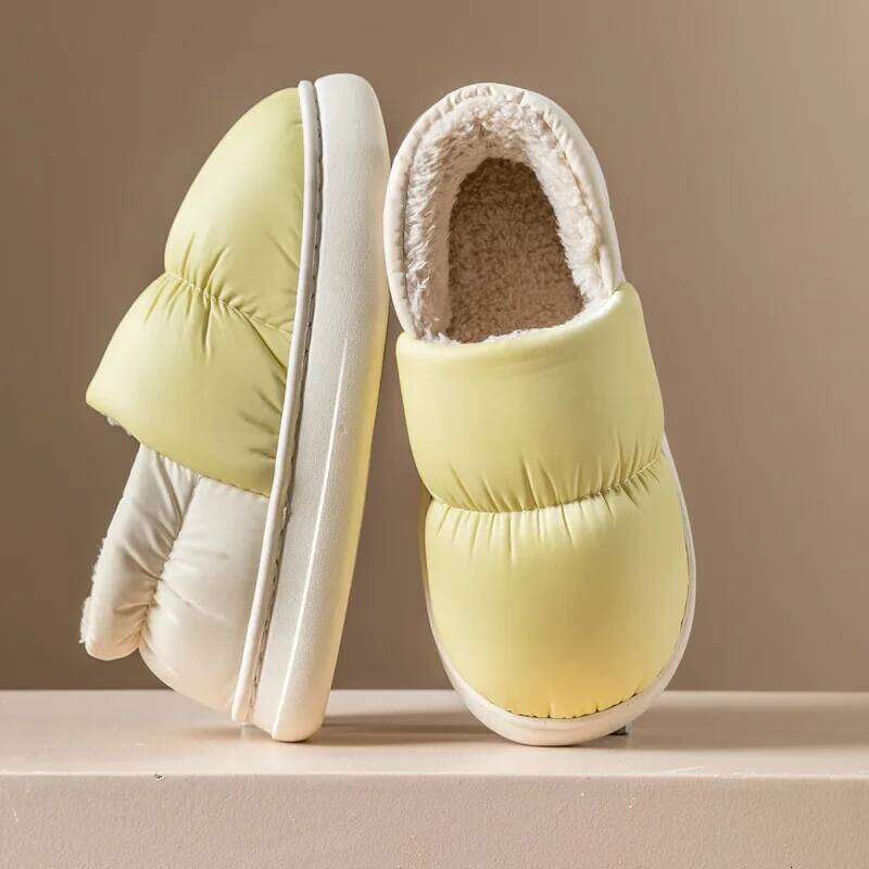 Litfun Winter Plush Lining Soft Sole Cozy Indoor EVA Bottom Slides Fuzzy Warm Outdoor Women's Slippers