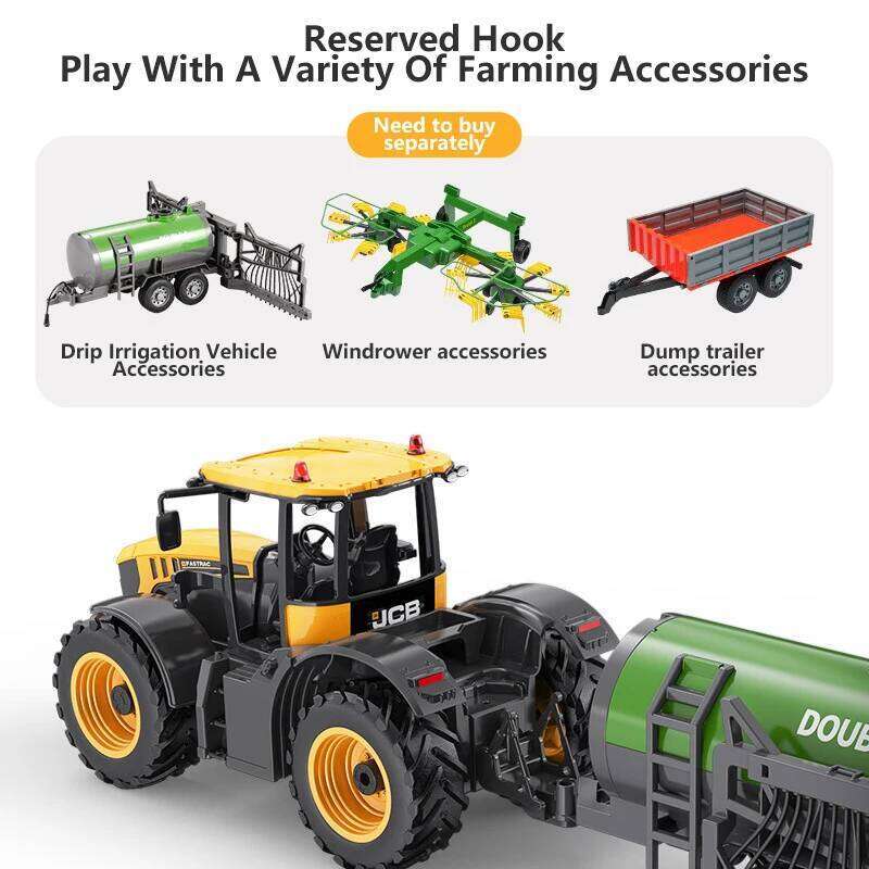 DoubleE Car 4 Wheel RC Farmer Cars 2.4G Remote Control Harvest Tractor Engineering Vehicles Electric Model Toys Children Gift C260305