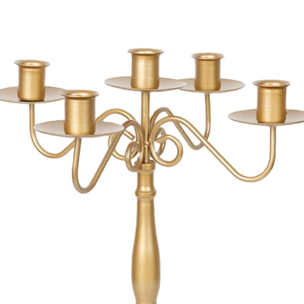 Metal Candlestick Five Headed Candle Holder for Desktop Living Room Festival XJ260305