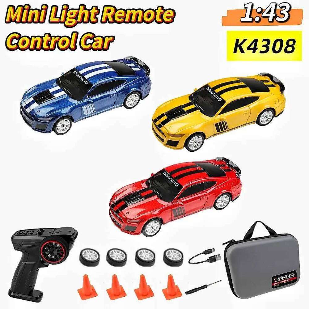Newest WLtoys K4308 MINI RC 1/43 With Lights 2.4G Remote Control Sports Drifting Car Four-Wheel Drive Model Gift C260305