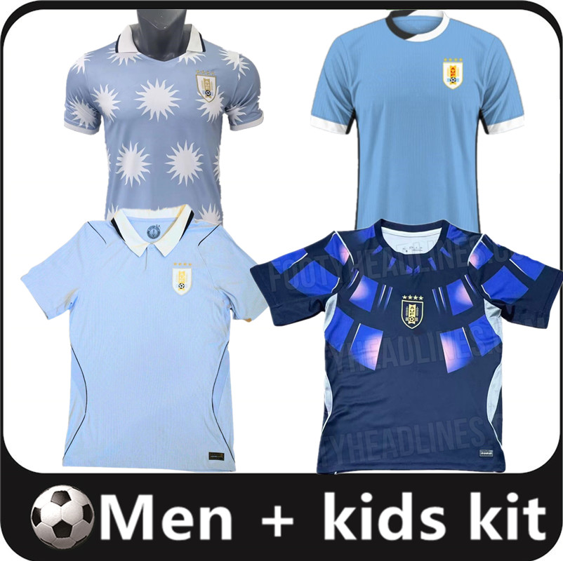 2026 Uruguay world cup Soccer Jerseys Anniversary 26 27 NDE LA CRUZ GDE ARRASCAETA FVALVERDE LSUAREZ ECAVANI RBENTANCUR RARAUJO Men kids kit home 16-4XL