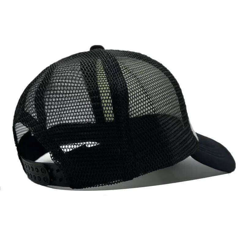 Unisex Letter Fish Embroidery Hip-hop Hats Spring Autumn Outdoor Adjustable Casual Baseball Caps Sunscreen Trucker Hat Y260304