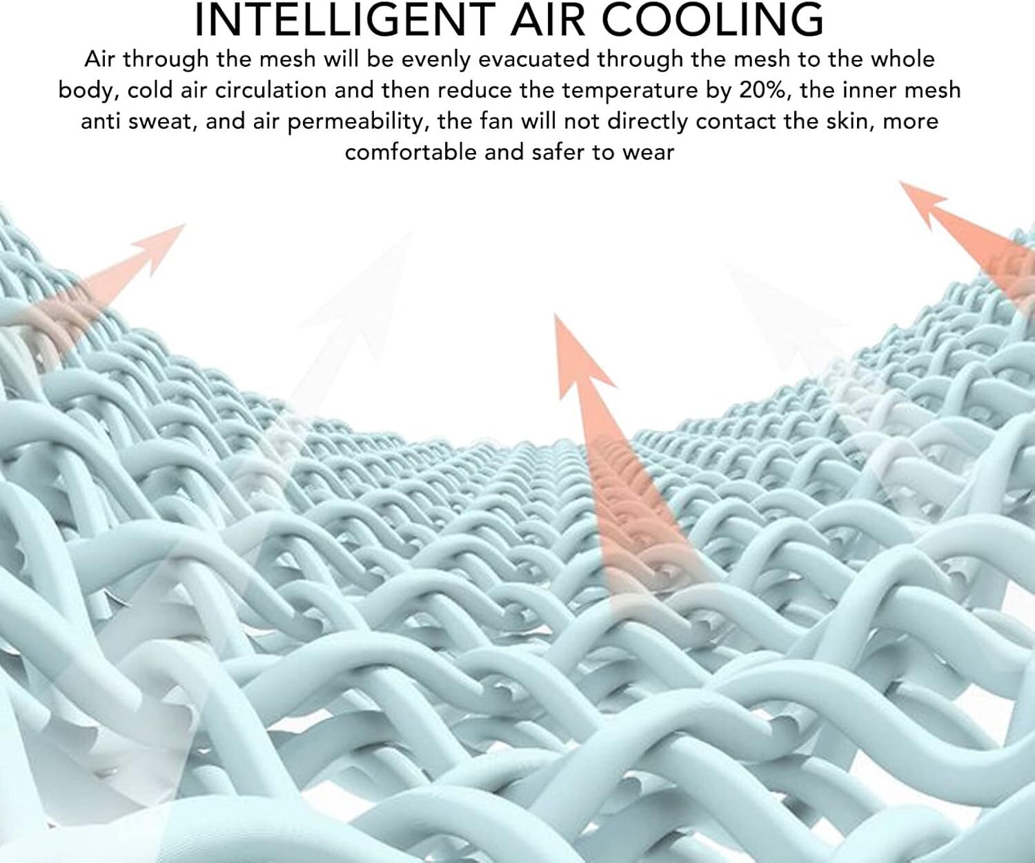 Body Vest Polyester Cooling Jacket 3 Speed Mode Air Conditioned Clothes with 2 Fans for Hot Weather Work