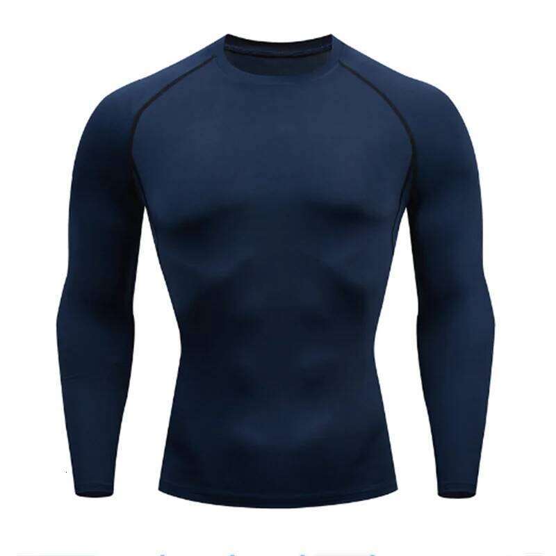 Bodybuilding Sport T-shirt Quick Dry Running Long Sleeve Compression Top Gym T Shirt Men Fitness Tight Rashgard 26H0306