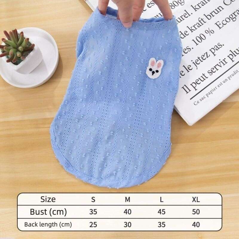 Cat Thin Vest Silver Gradient Kitten Puppy Breathable Ultra-Lightweight Apparel Dog Clothes Summer Bamubi