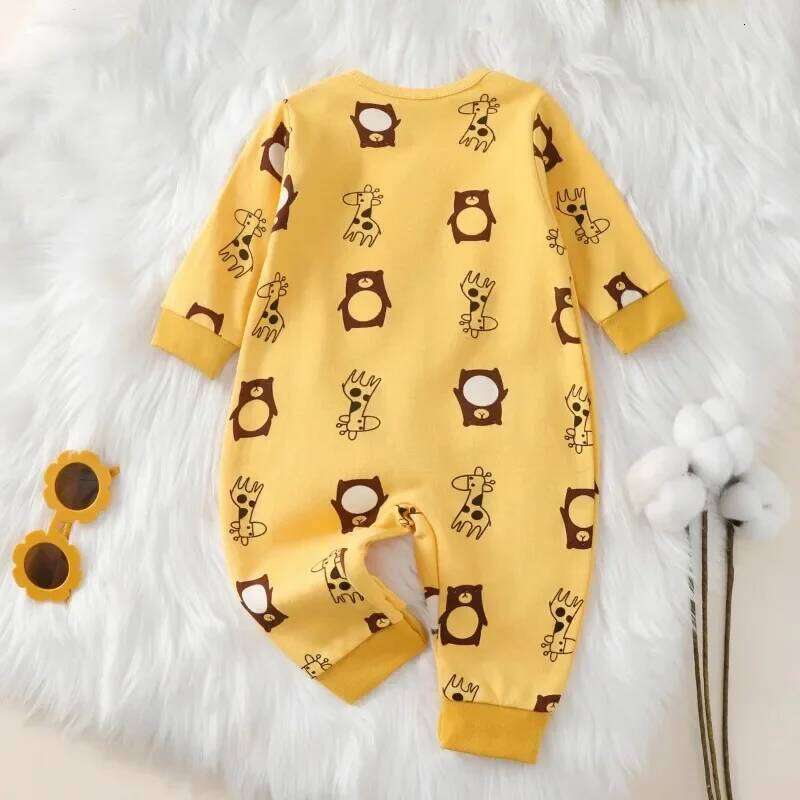 Newborn Baby Romper Autumn New 100% Cotton Girl Boy 0-18M Cute Spring Long Sleeve Soft Infant Clothes Z260306