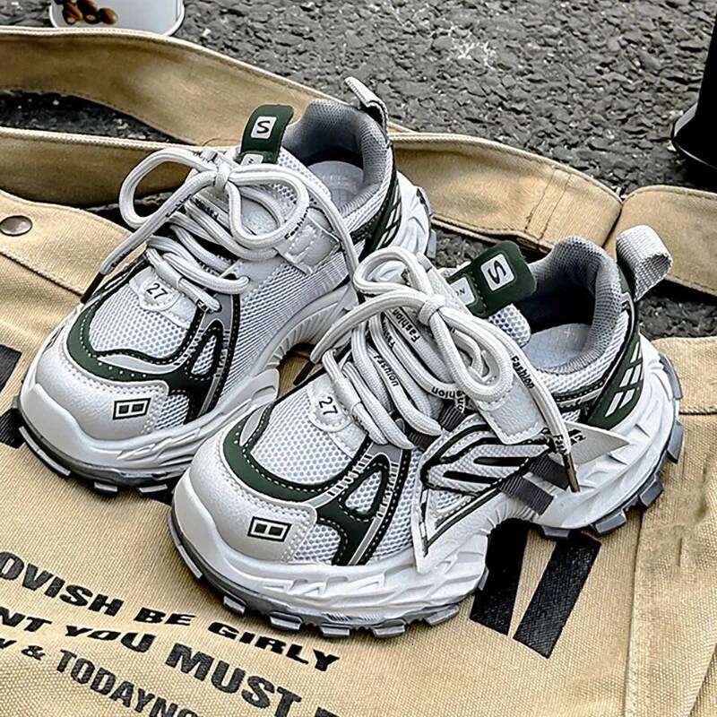 Trend Fashion Sport For Children PU Leather Teenager Kid's Sneakers Outdoor Hiking Boy's Girl's Running Shoes Casual Shoe 26Y0304