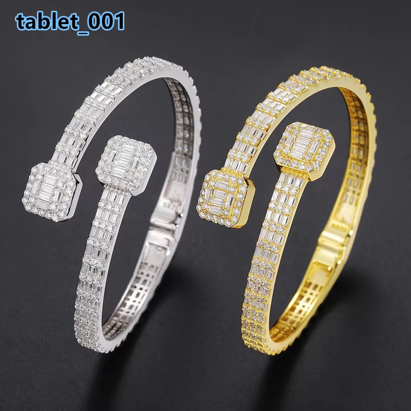 Custom Luxury 925 Sterling Silver Moissanite Diamond Bracelet for Women Men Hip Hop Jewelry