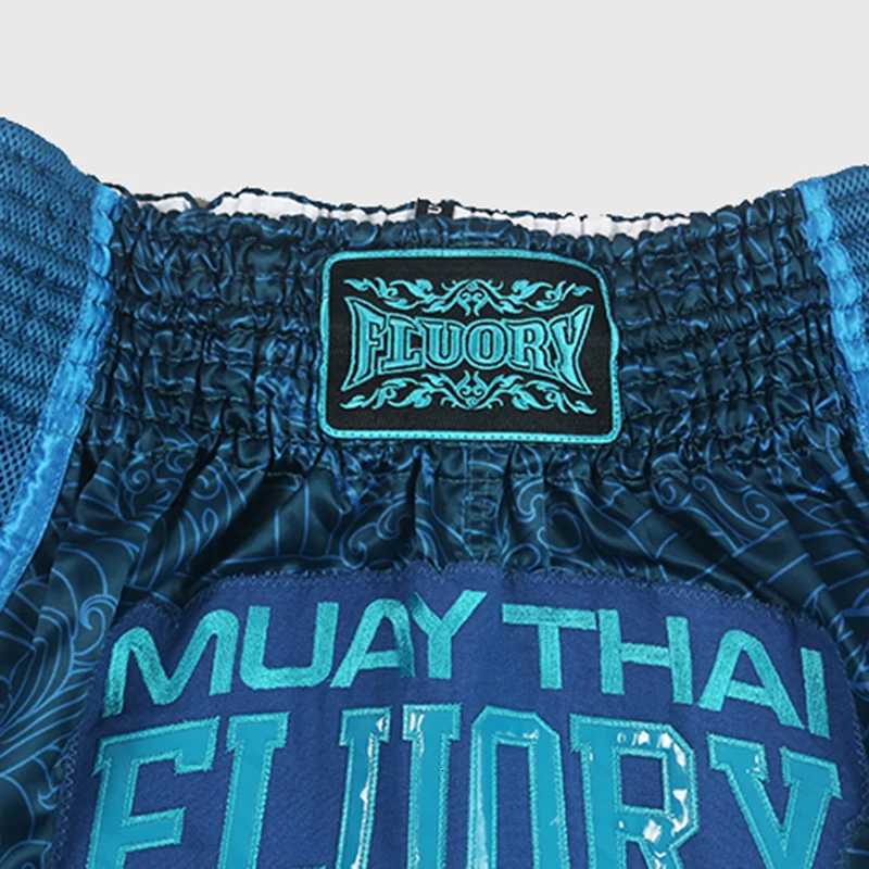 FLUORY Style Muay Thai Shorts Print Free Combat Mixed Martial Arts Boxing Training Match Pants Leisure Style X2603061