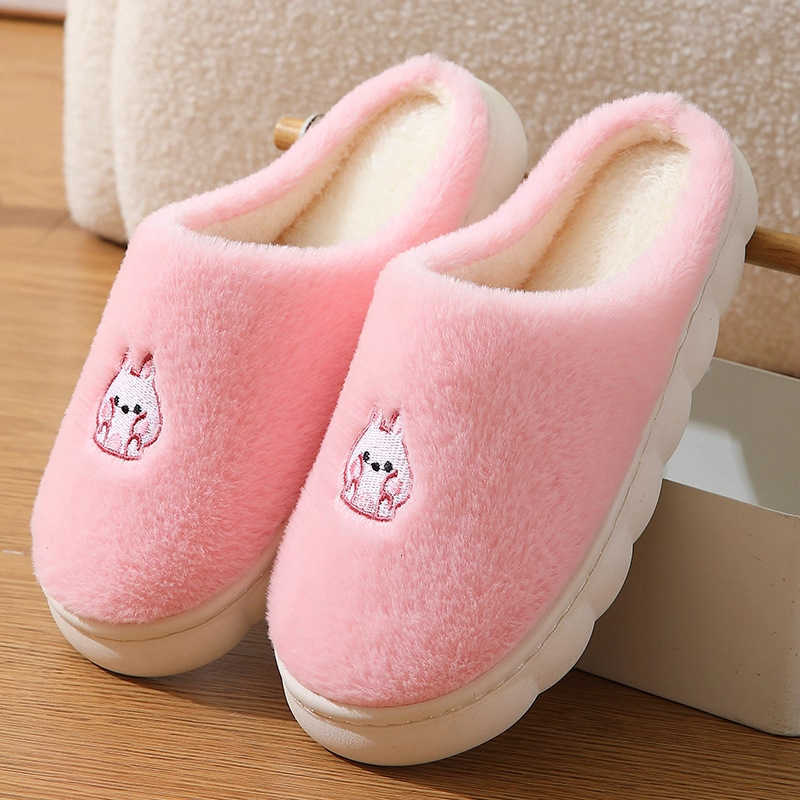 Cotton Slippers Non-Slip Warm Indoor Cotton Slippers Home Autumn Winter Thick Sole Winter Fleece Lined Thick Cotton Slippers S260305