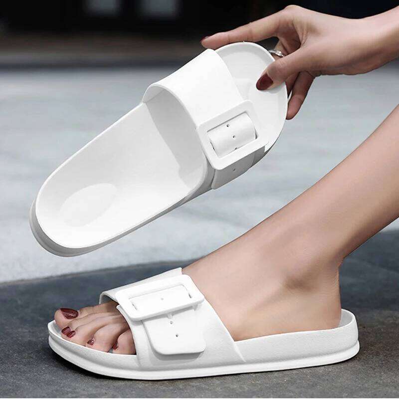 Litfun Summer New Flat Slippers For Women Fashion Outdoor Non-slip Beach Sandals Soft Bottom EVA Slides Lady Casual Home Slipper