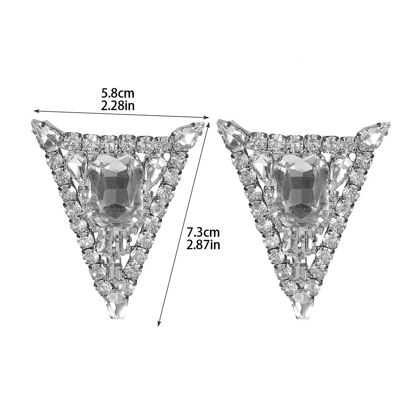 Geometry Triangle Earrings Retro Sparking Rhinestone Drop Earrings Fashion for Women Wedding Jewelry Accessories 260302