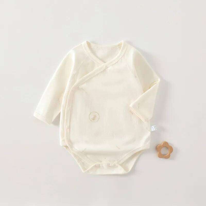 AYNIGIELL Autumn Pure Newborn Girls Boys Romper 100% Cotton Long Sleeves Bodysuit Infant Baby Clothes Z260306