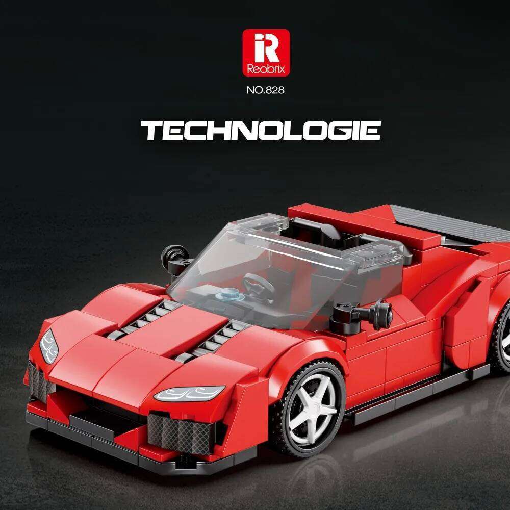 298PCS Speed Racing Car Building Blocks City Sport Vehicle Bricks 1:24 Model Collection Desktop Display Kids Toys Holiday Gifts Z260306