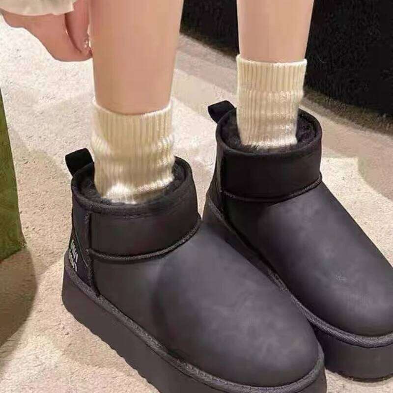 2025 Winter New Women's Warm and Comfortable Flat Fashion Casual Short Boots for Snowy Weather