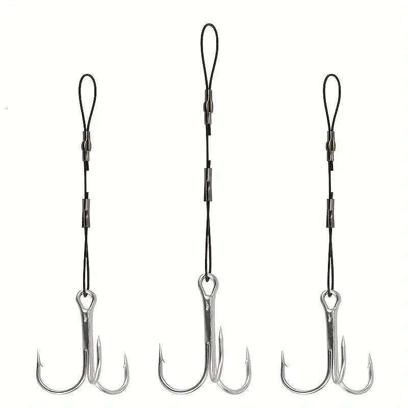 Treble Hooks, High Carboon Steel Hook, Perch Bass Predator, Fishing Accessories S260305