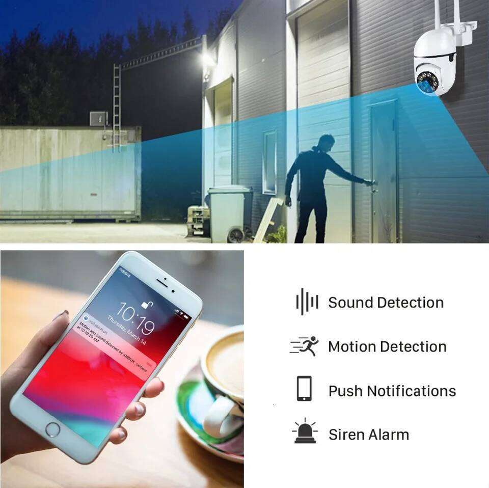 3MP Wifi IP Outdoor Cameras Surveillance Video Human Detection 4X Digital Zoom CCTV Security Wireless Monitor Audio Night Vision 26W0306