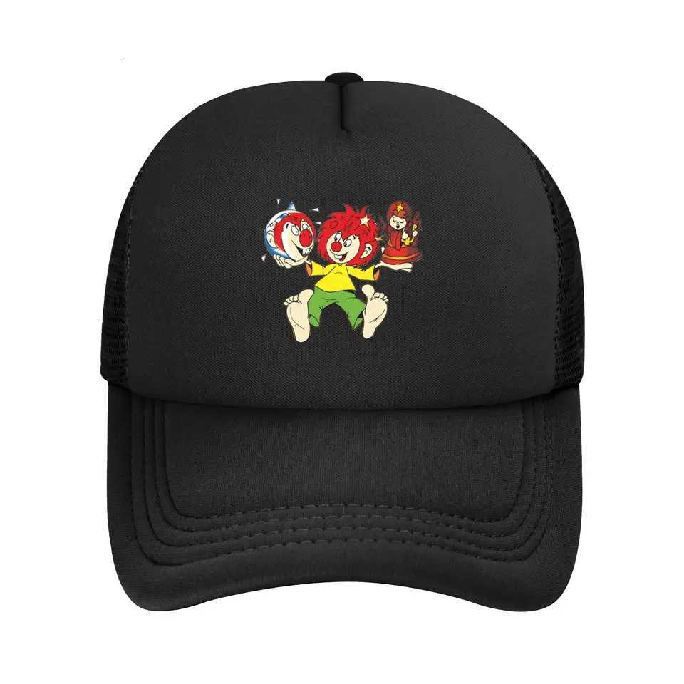 Pumuckl feiert Weihnachten Trucker Caps Unisex Outdoor Mesh Baseball Caps Polyester Breathable Sun Caps S260306