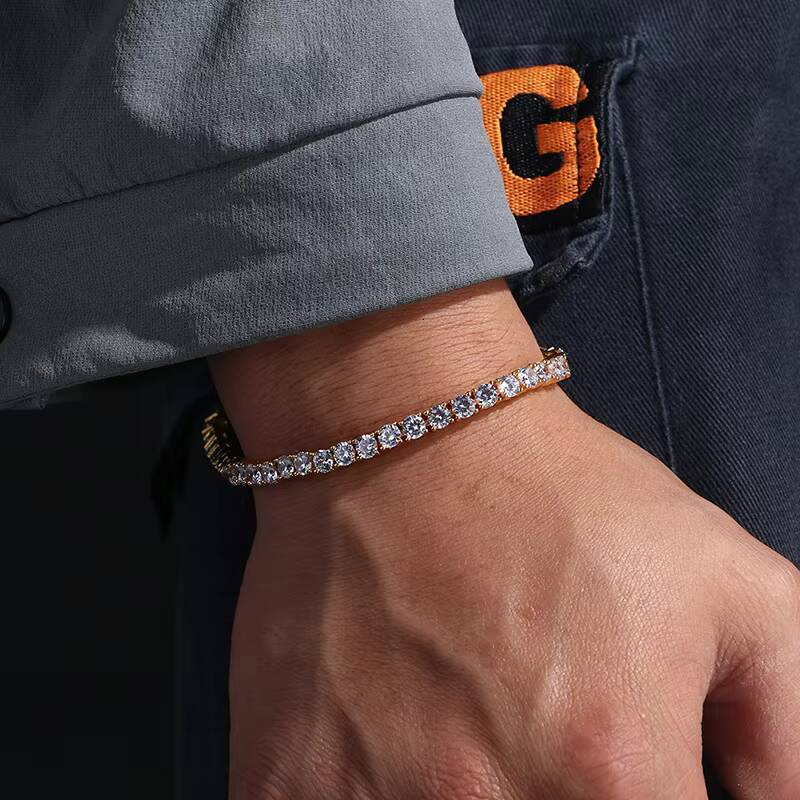 Fashion Jewelry Hip Hop Iced Out Moissanite/Zircon Tennis Bracelet