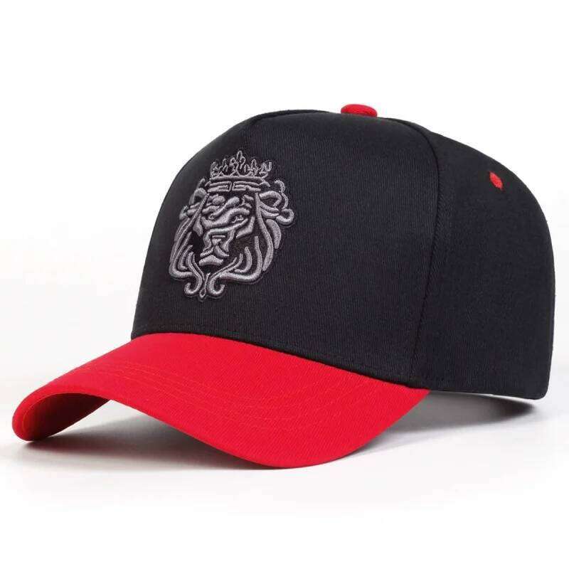 Unisex Crown Lion Embroidery Baseball Caps Spring and Autumn Outdoor Adjustable Casual Hats Sunscreen Hat Y260304