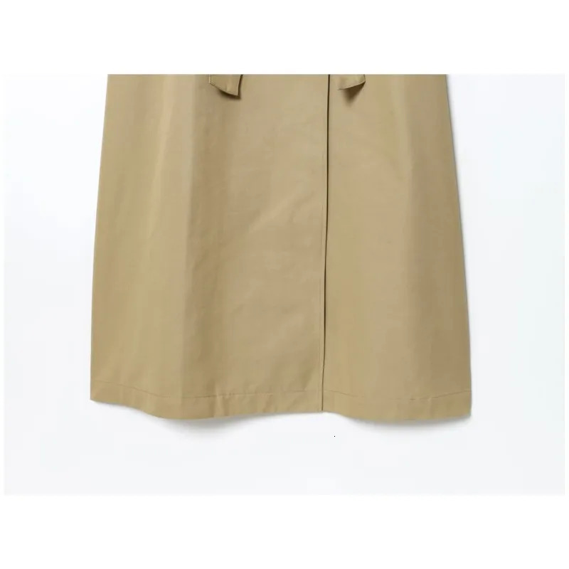Womne Long Trench Coat With Belt Double Breasted Sleeve Lapel Collar Womens Windbreaker Female Outerwears 260228