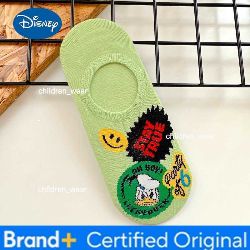 Disney 5 Pairs Summer Mickey Cartoon Women Socks Mickey Donald Cotton Socks Kawaii Invisible Non-slip Short Sock Harajuku Cute Socks H260306