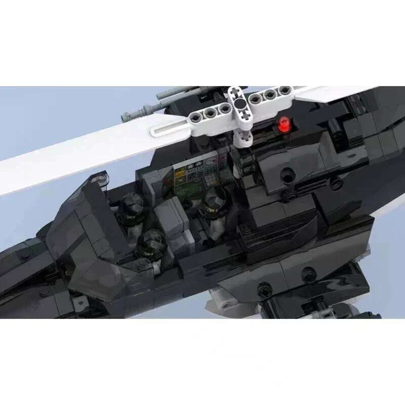 1039PCS Airwolf Bell 222 Special Ops Helicopter Custom Made Moc Model Technology Bricks DlY Assembly Airplane Toys for Kids Z260306