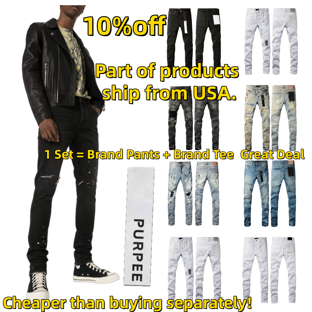 Designer purples Jean For Mens jeans letters Designer Pants Denim Trousers Mens purples brands jeans High Quality Straight Retro Ripped Biker Motorcycle Jean