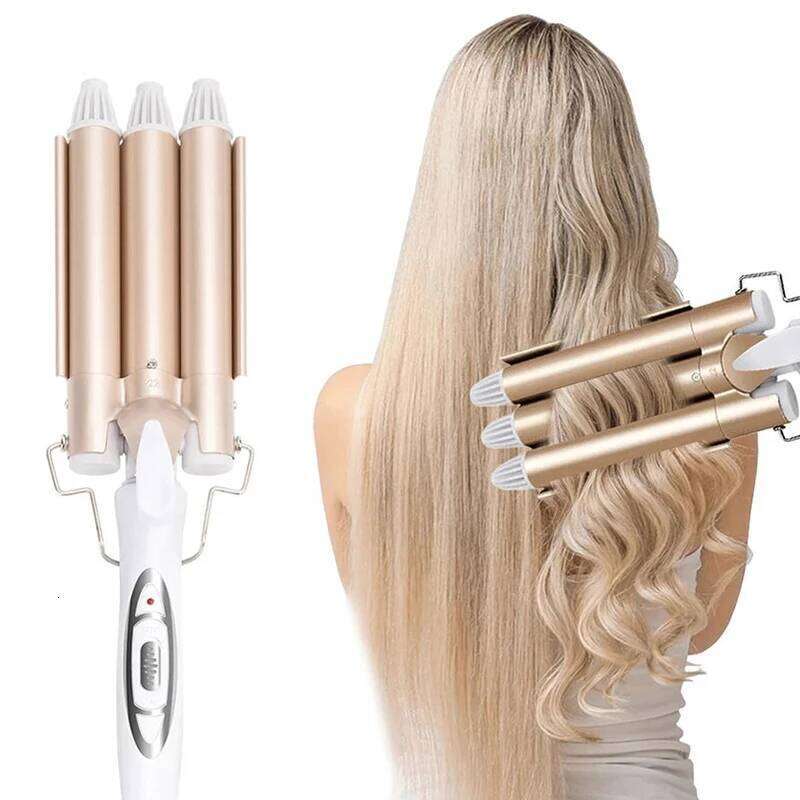 Professional Tools Triple Barrel Styler Curlers Electric Curling Hair Waver Styling Tool 26Y0306