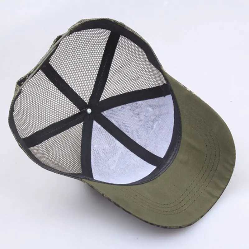 Camouflage Hats PolyesterHats Hunting Fishing Walking Baseball Cap Sunscreen Quick Drying Casual UV Protection Sunshade Peak S260306