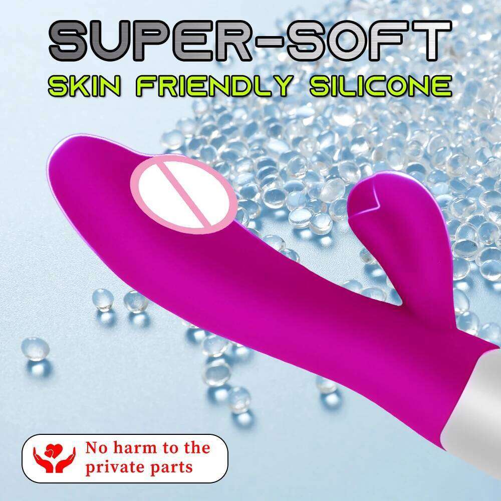 Multifunctional G-Spot Clitoral Dildo Vibrator with 20 Vibrations Rechargeable and Very Quiet Female Sex Toy Adult Product W260305