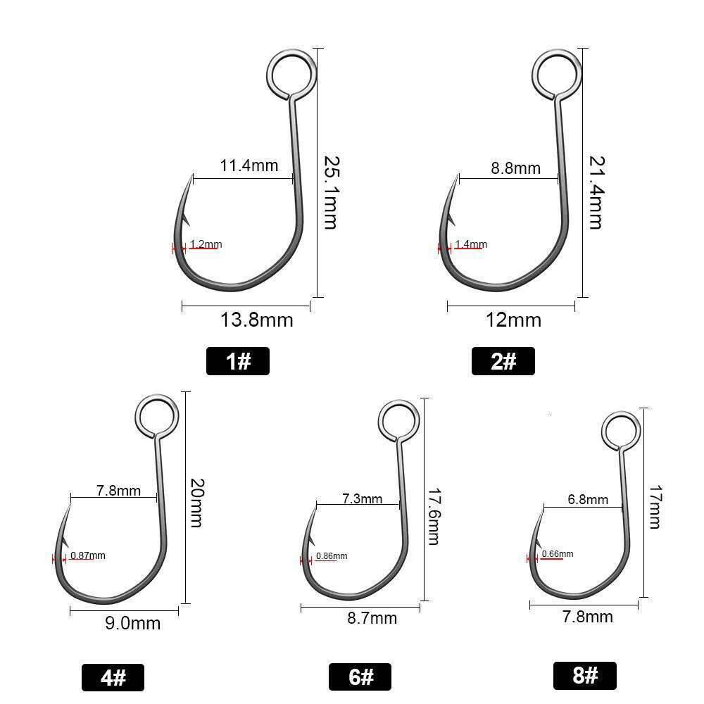 FISH KING 20pcs fishing Crank Hook Barbed Fishhook Fishing Tackle Big Eye Sharp High Carbon Steel Single hooks Carp Accessories S260305
