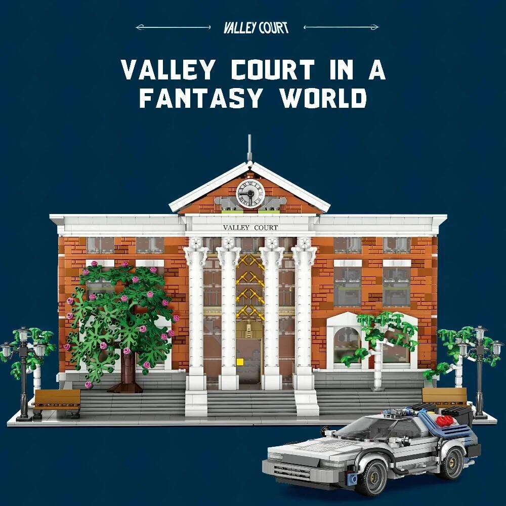4269PCS Movie Valley Court Building Blocks City Retro Future Courthouse Mall Architecture Modular Model Toy Kit Adults Xmas Gift Z260305