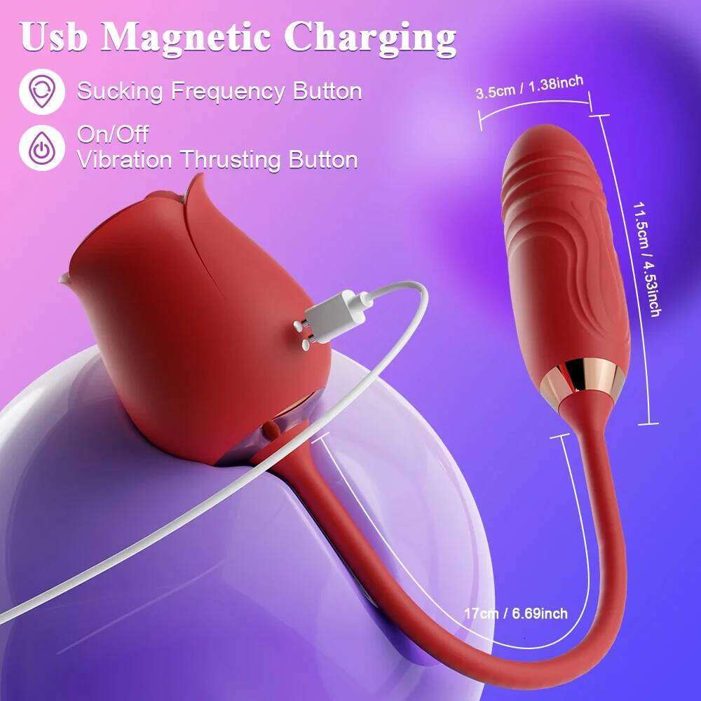 Clit Sucker Vibrator Sucking Clitoris Stimulator with Thrusting Egg Female Masturbation Adult Goods Sex Toy for Women W260305